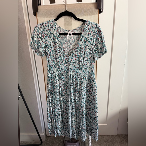 Seraphine Floral Print Maternity Midi Dress (Sz 2) - Picture 1 of 4